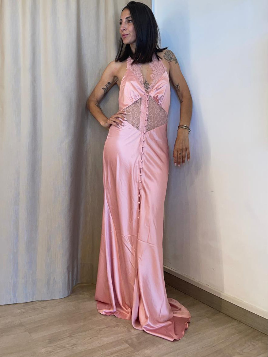 Abito raso rosa True Decadence