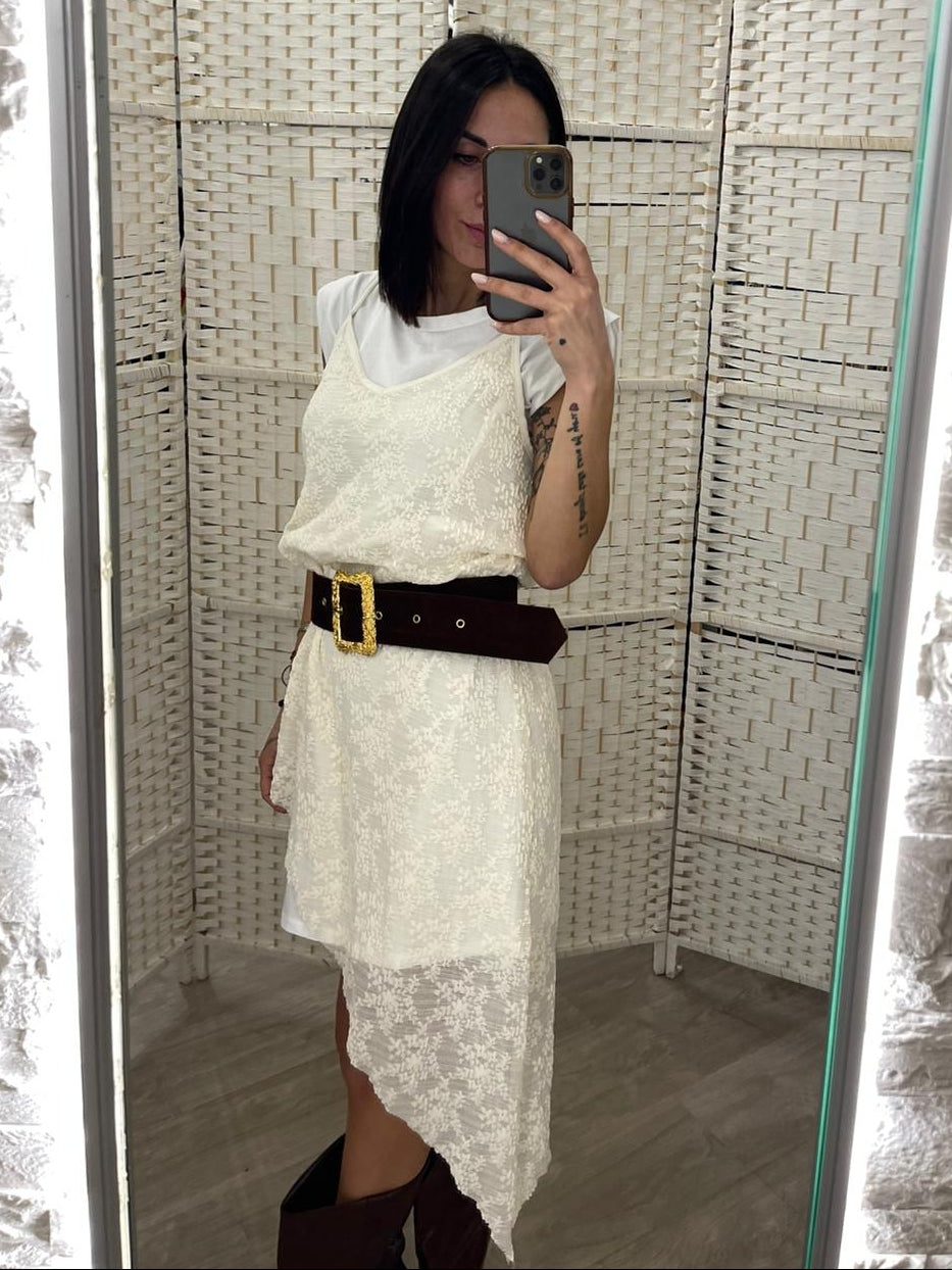 Abito maglia bianco Kiki Six