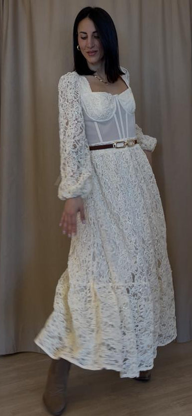 Abito pizzo bianco TRUE DECADENCE