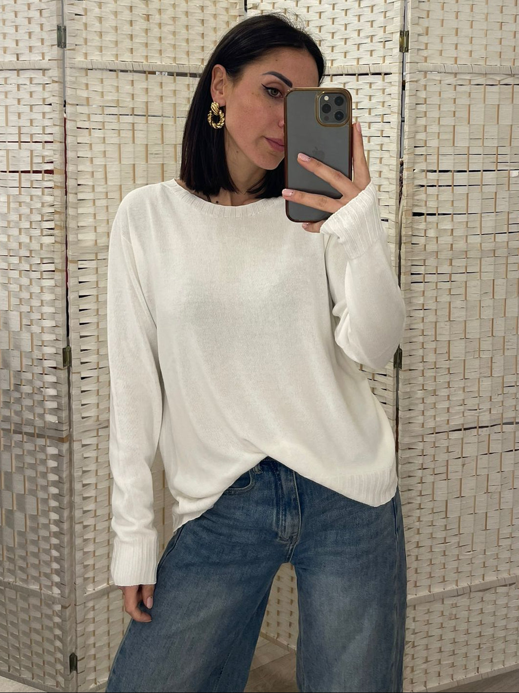 Maglia viscosa bianca Kontatto