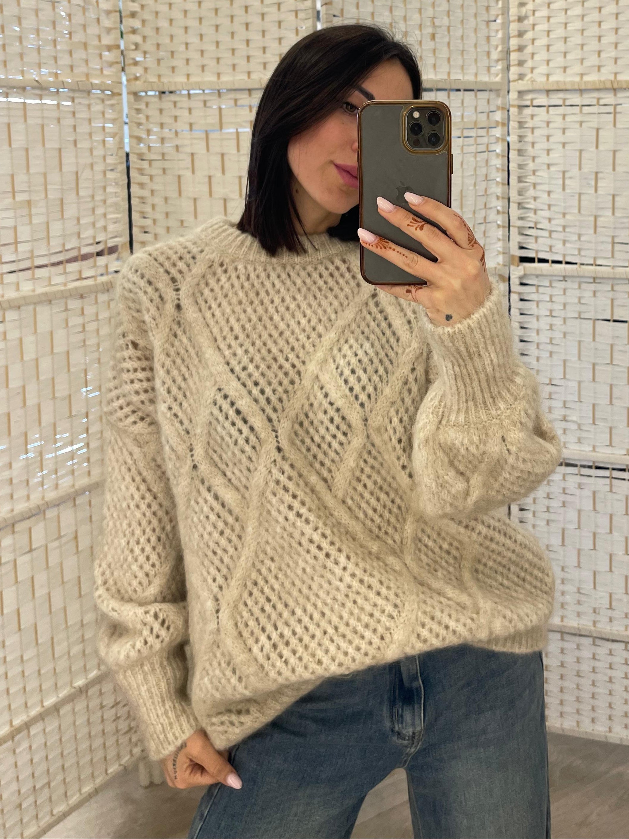 Maglione bianco Vicolo