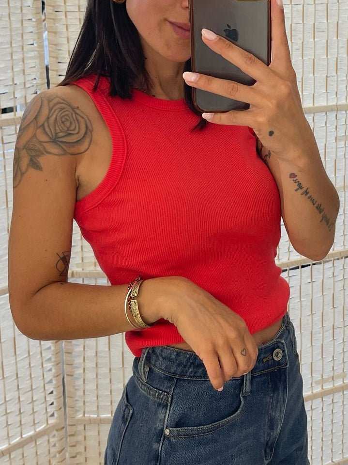 Canotta costine Kikisix - rosso/nero/blu/moro