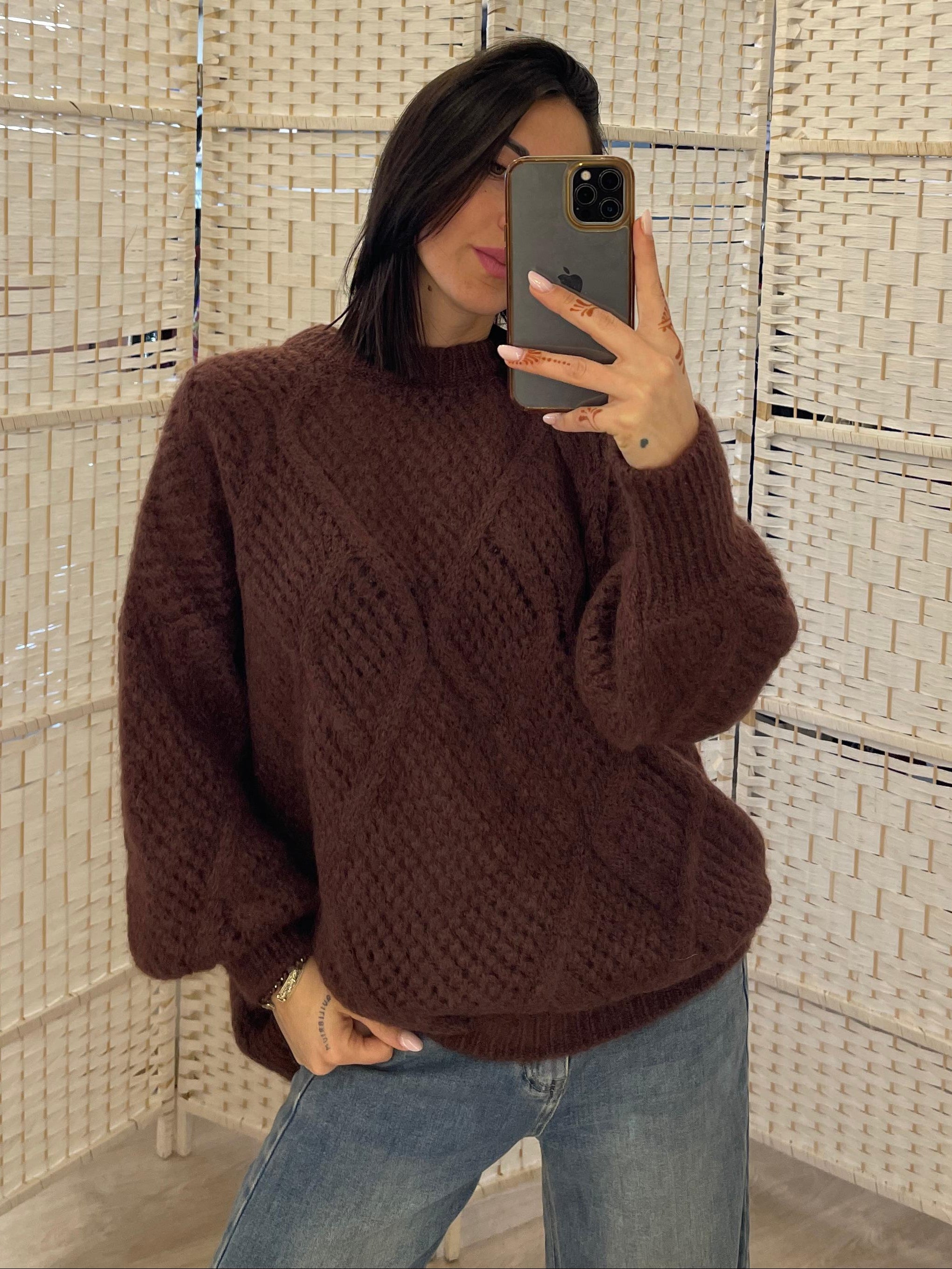 Maglione marrone Vicolo