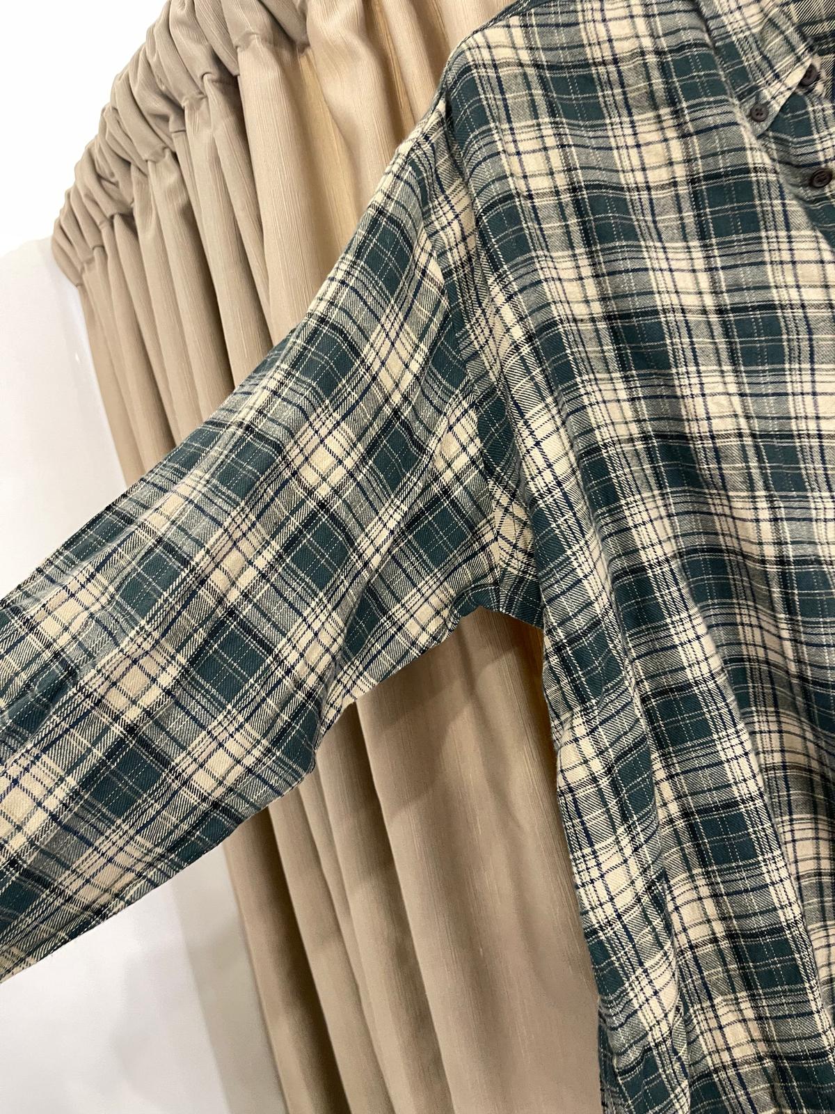 Camicia quadri verde Over Linea Vintage