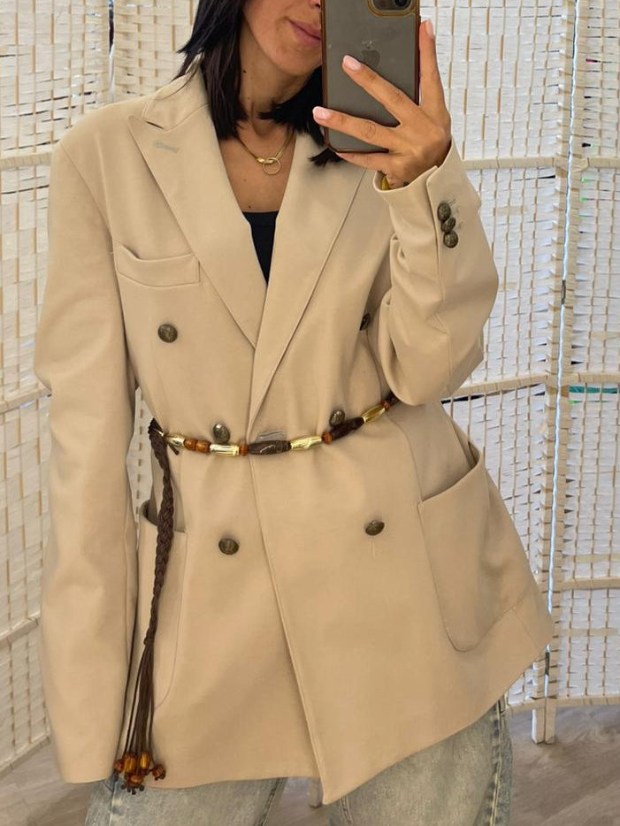 Giacca oversize sabbia