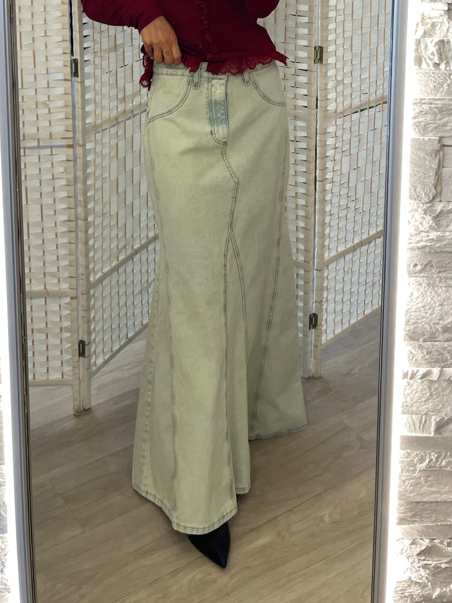 Gonna lunga denim Susymix