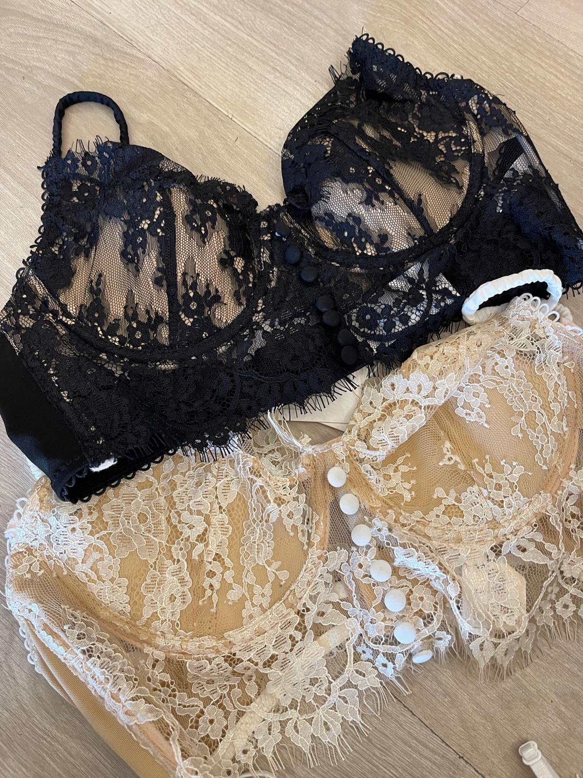 Top corto pizzo bianco