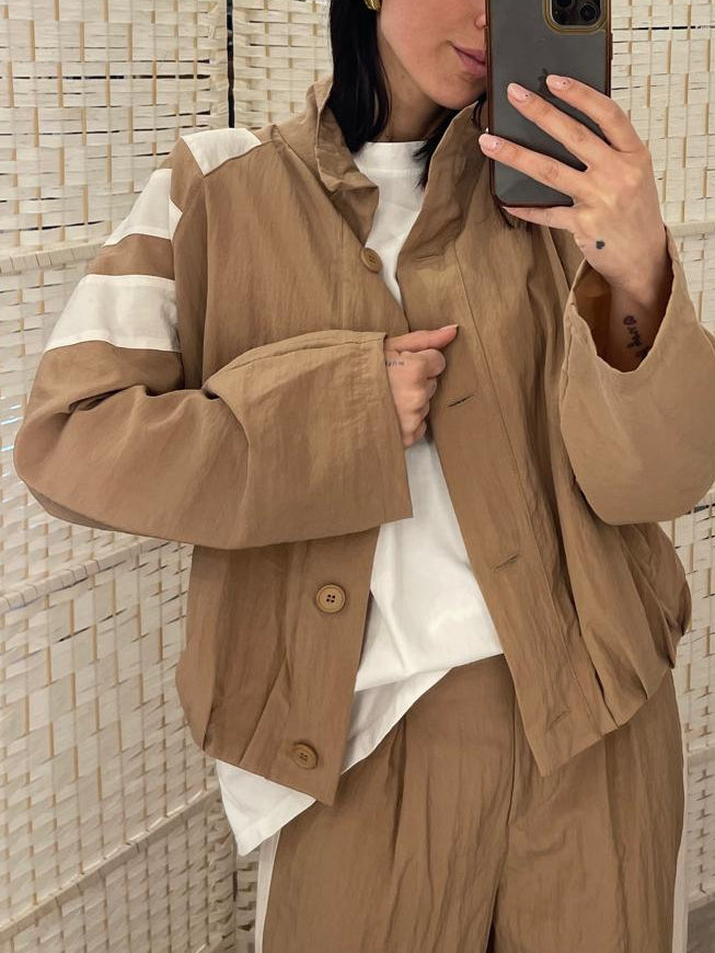 Bomber cammello Kikisix