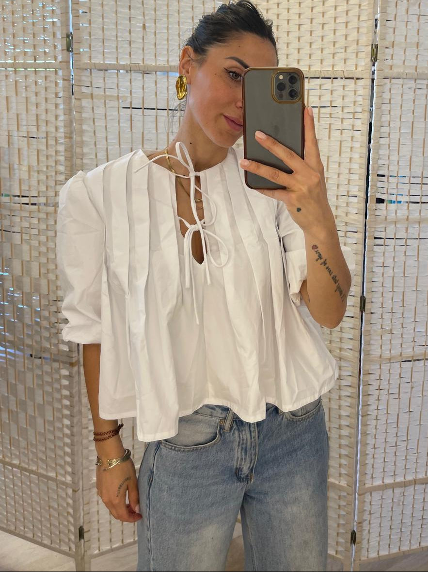 Camicia bianca manica corta