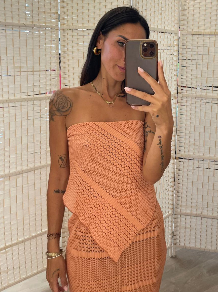 Completo top + gonna Moqette