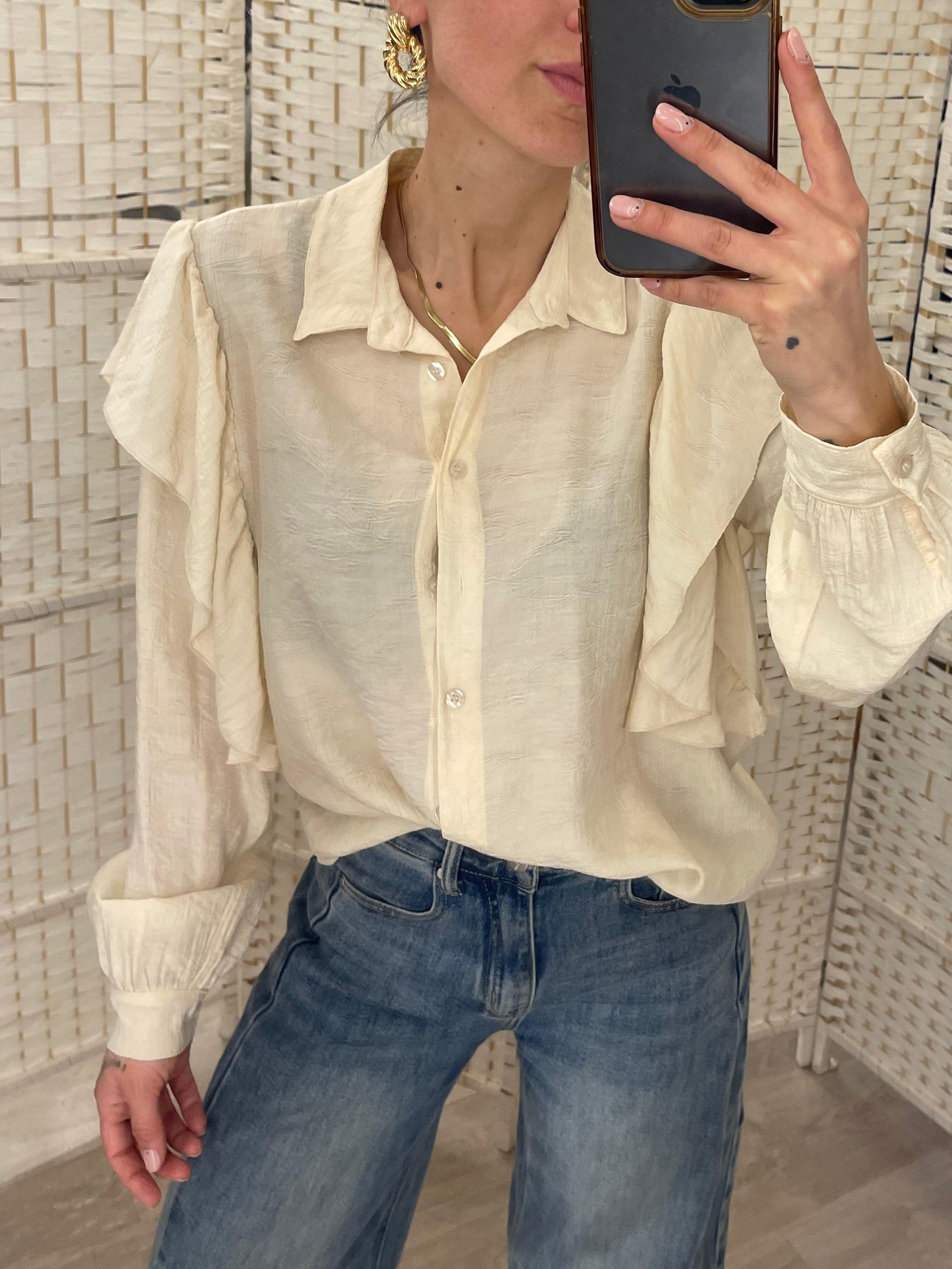 Camicia colletto burro Kikisix