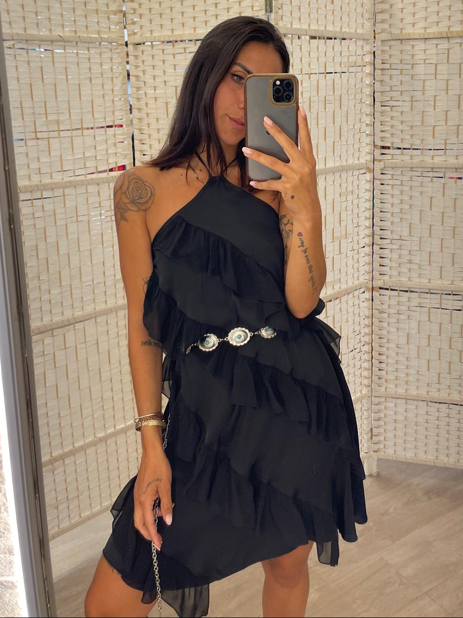 Abito balze nero Vicolo