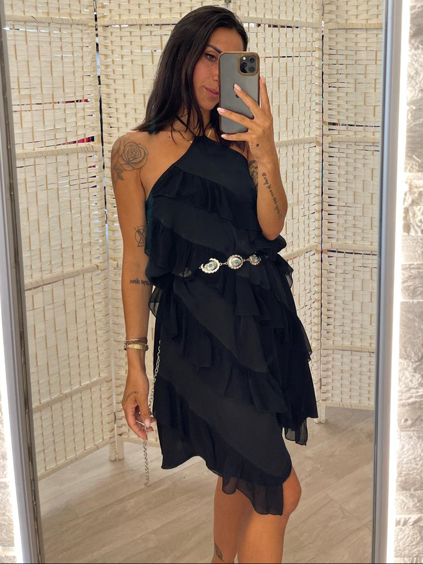 Abito balze nero Vicolo