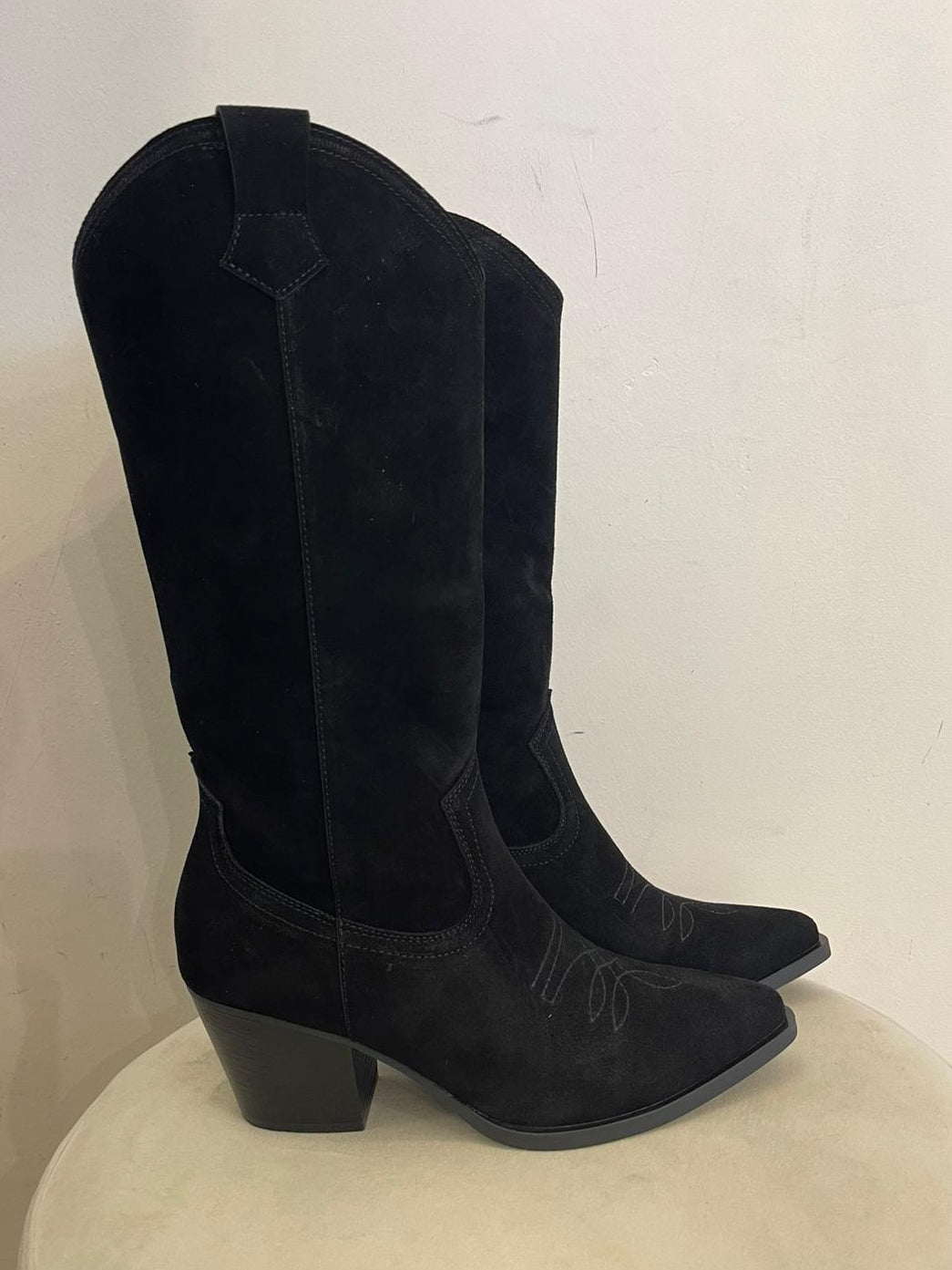 Stivale camoscio nero