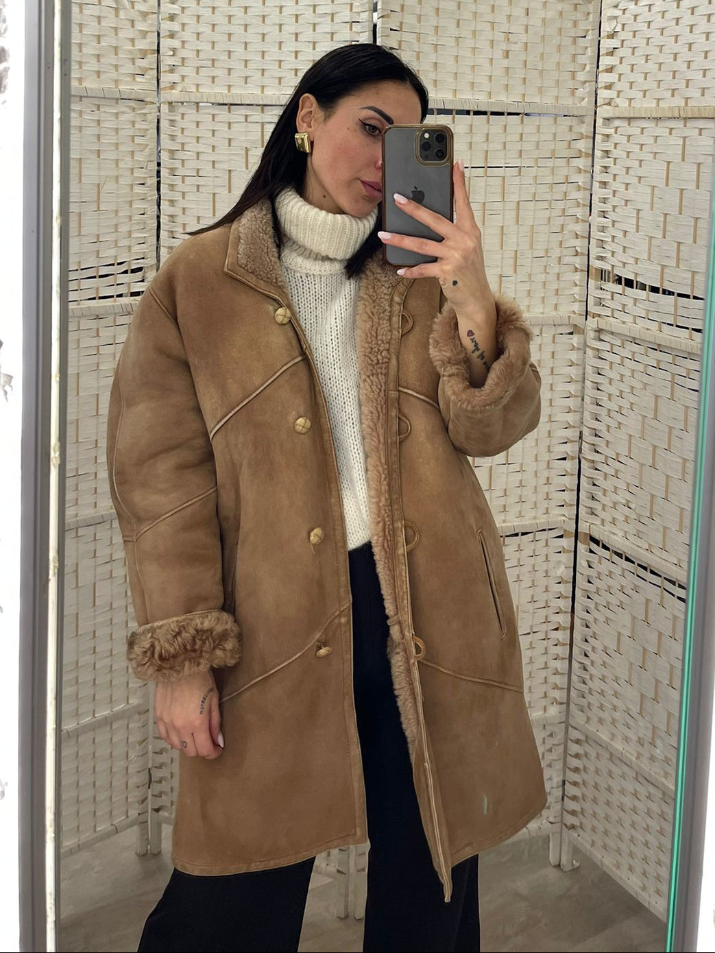 Montone beige Linea VINTAGE