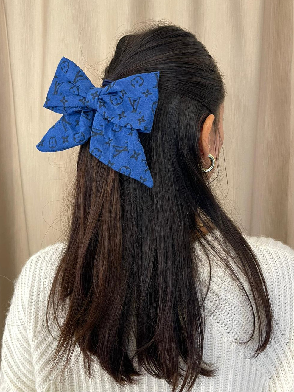 Elastico tessuto blu originale