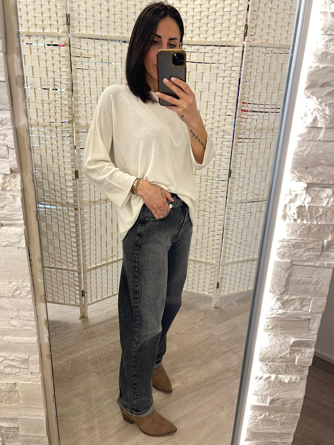 Jeans baloon tessuto fermo KIKI SIX