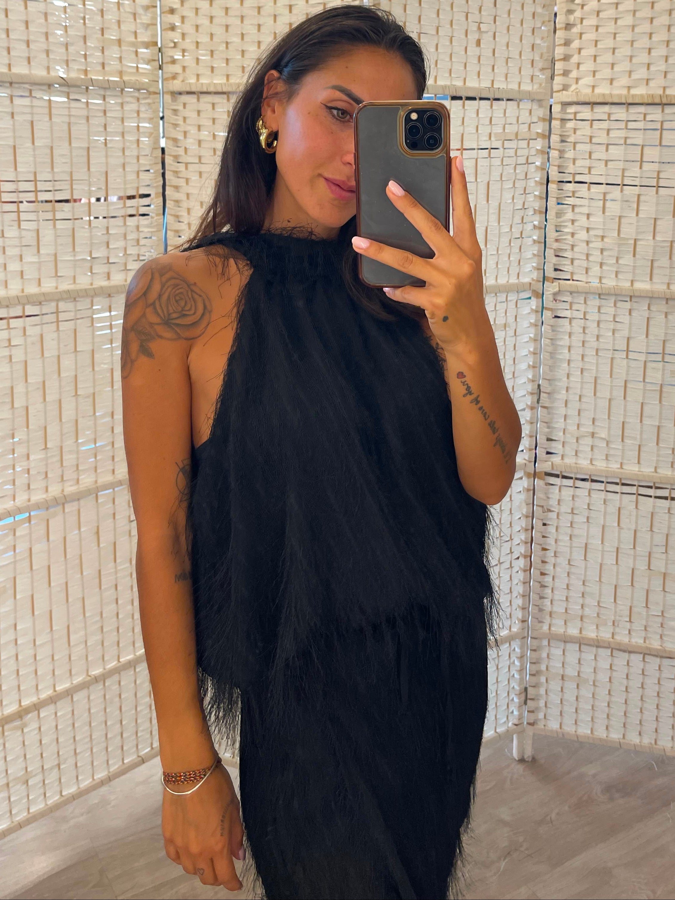 Top crop Lumina bianco o nero