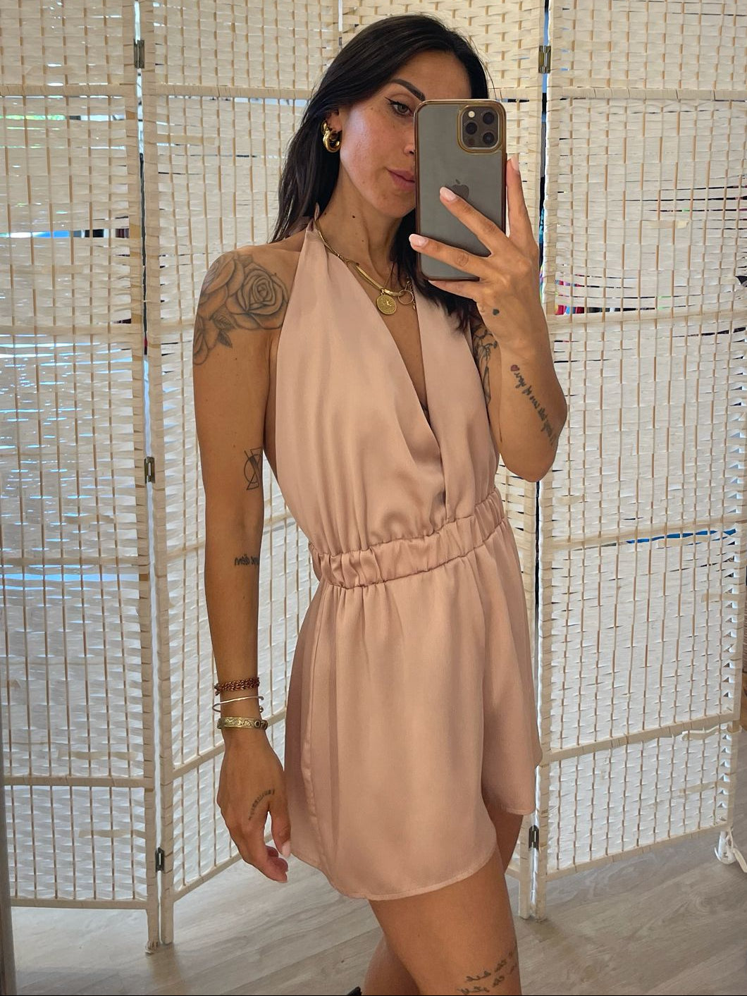 Tutina raso beige Vicolo