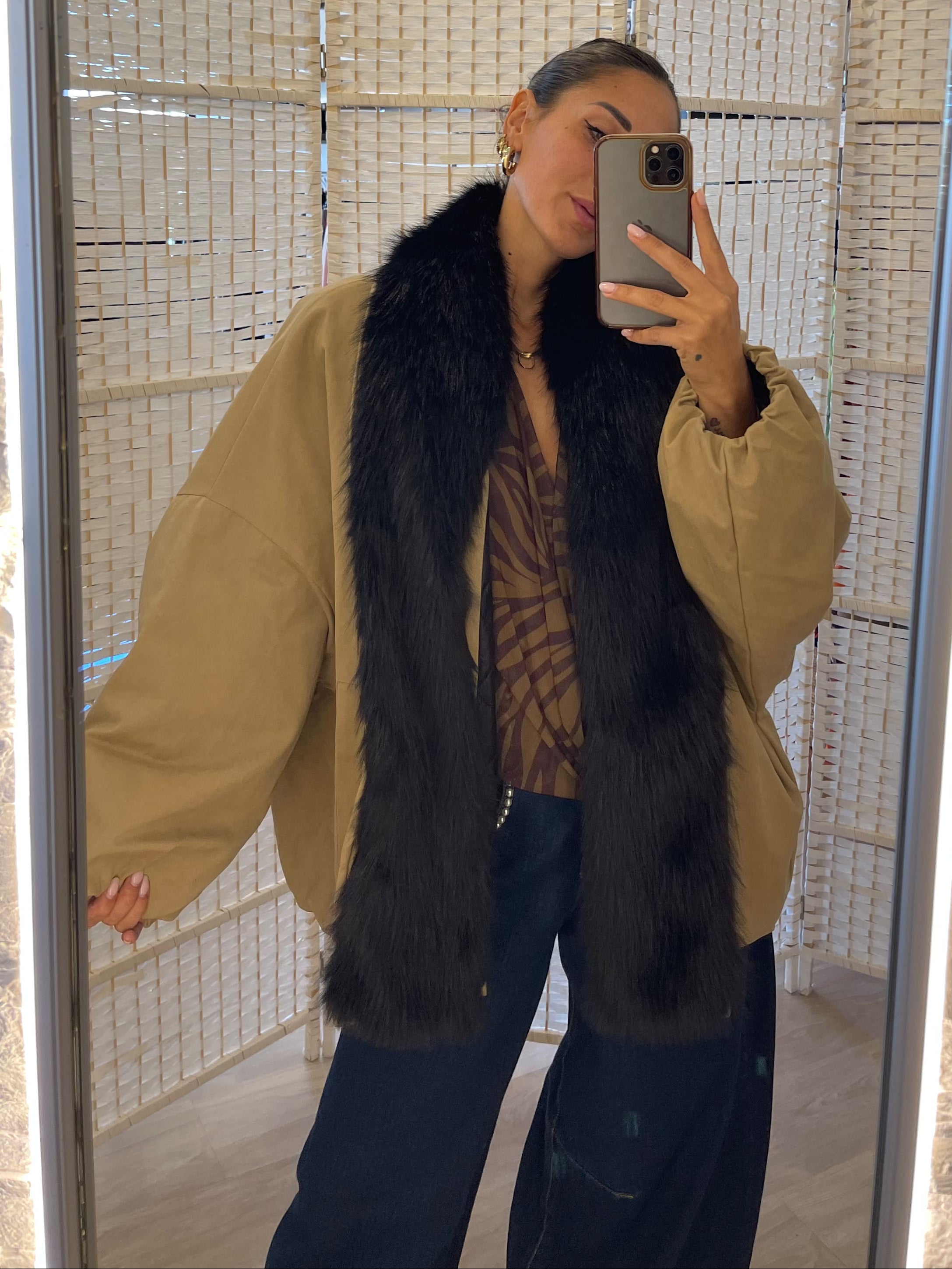 Parka con ecopelliccia Kikisix
