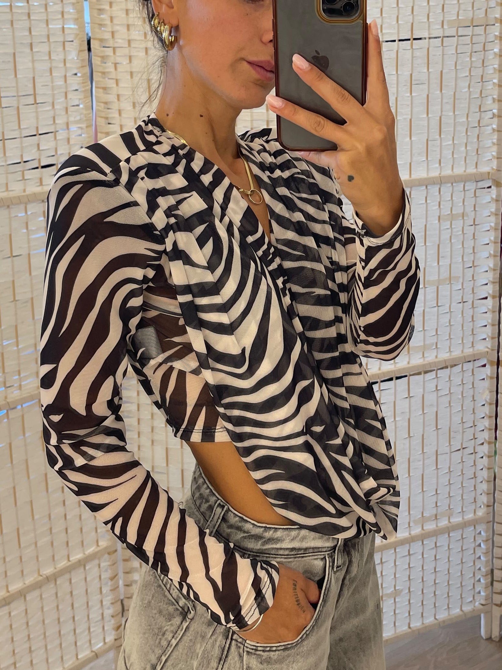 Blusa zebrata Amiuni