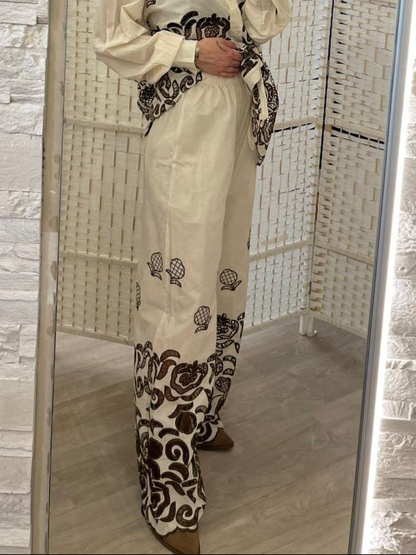 Pantalone ricamato Glamorous