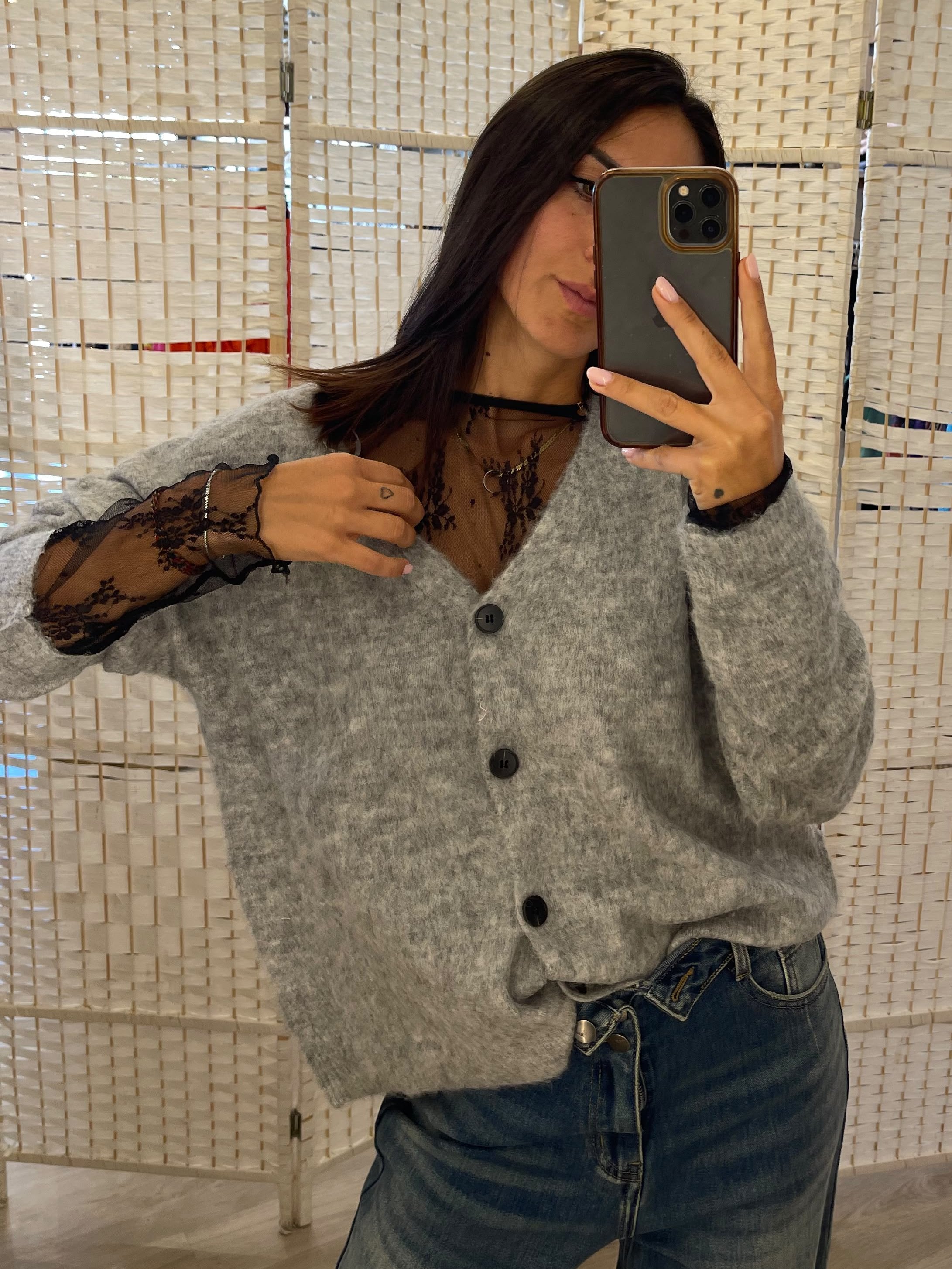 Cardigan grigio Artlove