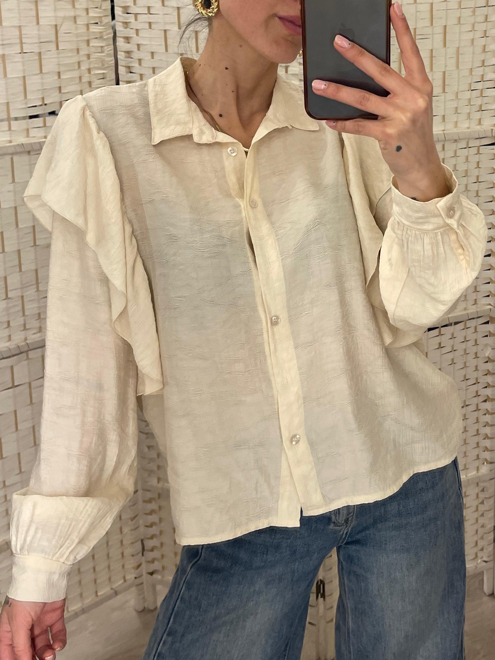 Camicia colletto burro Kikisix