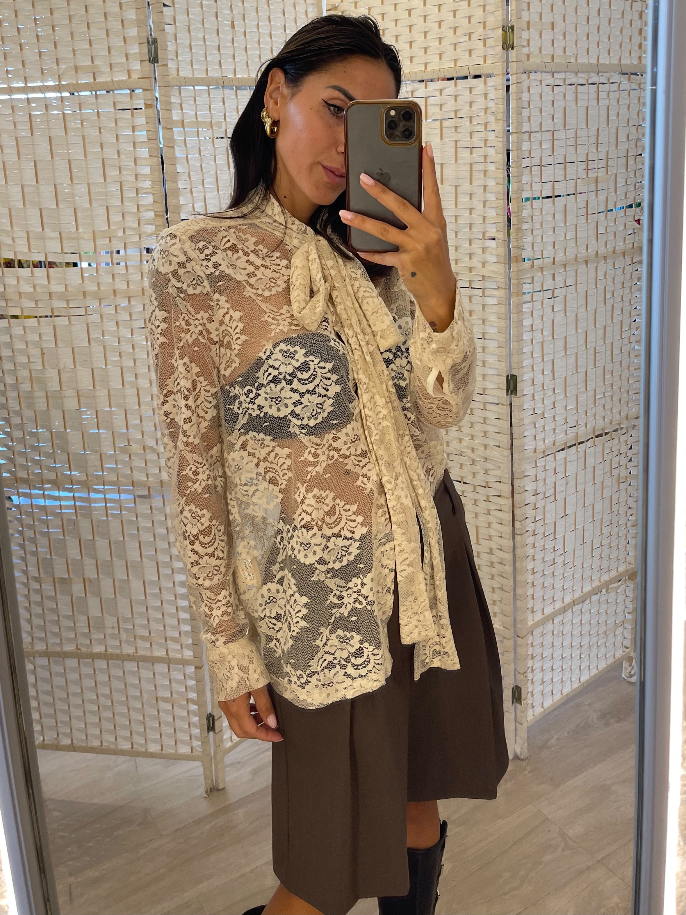 Camicia pizzo burro Kikisix