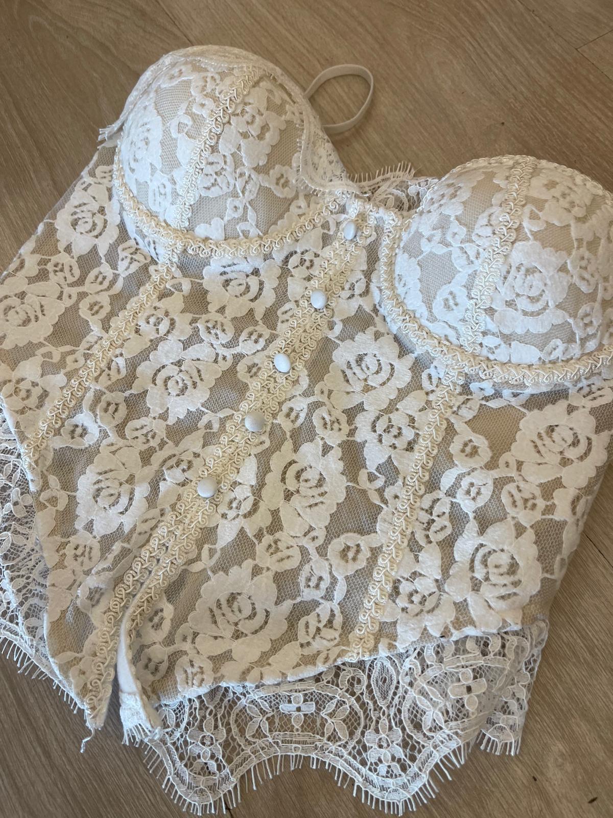 Bustino pizzo bianco