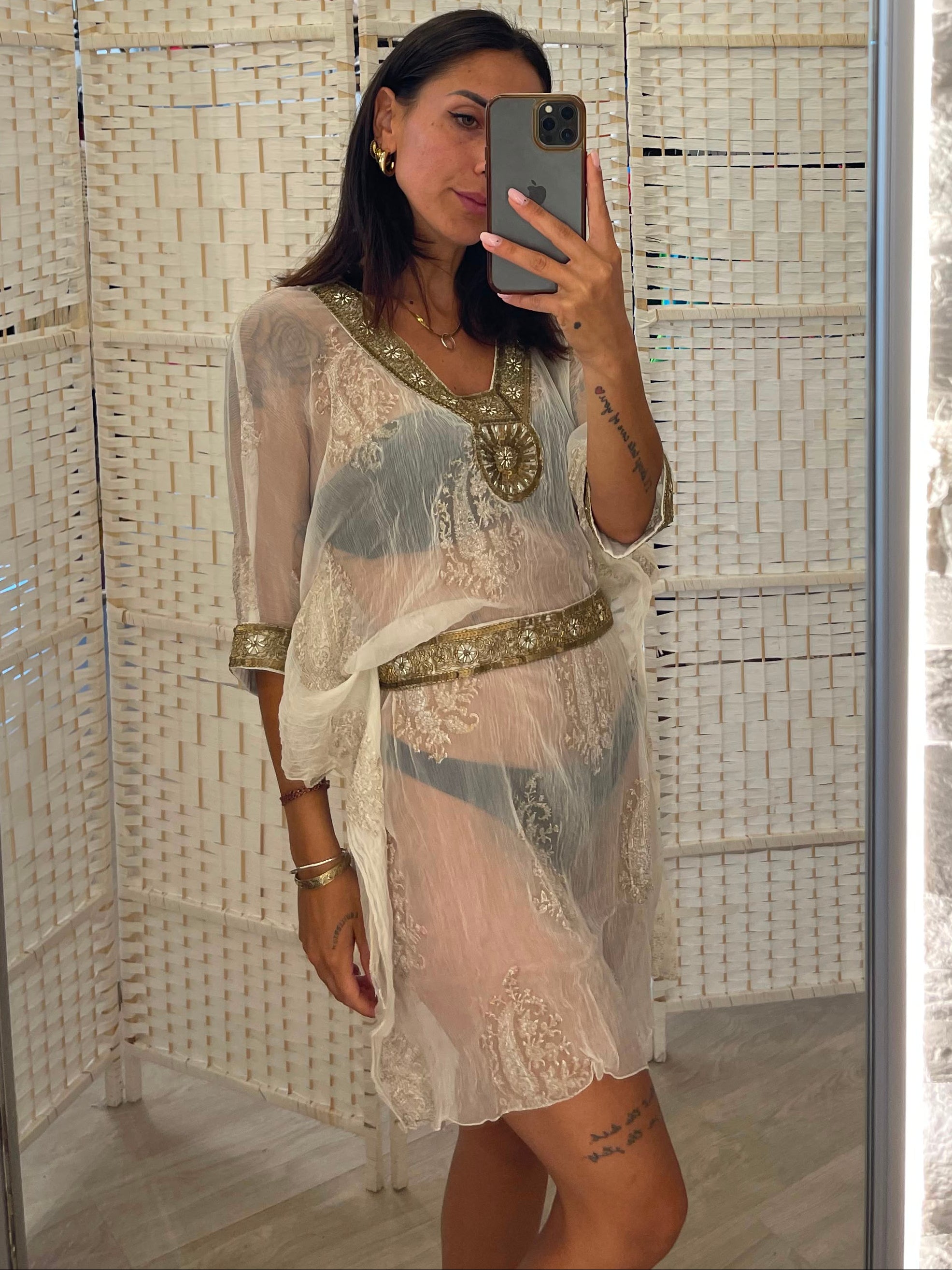 Copricostume con perline