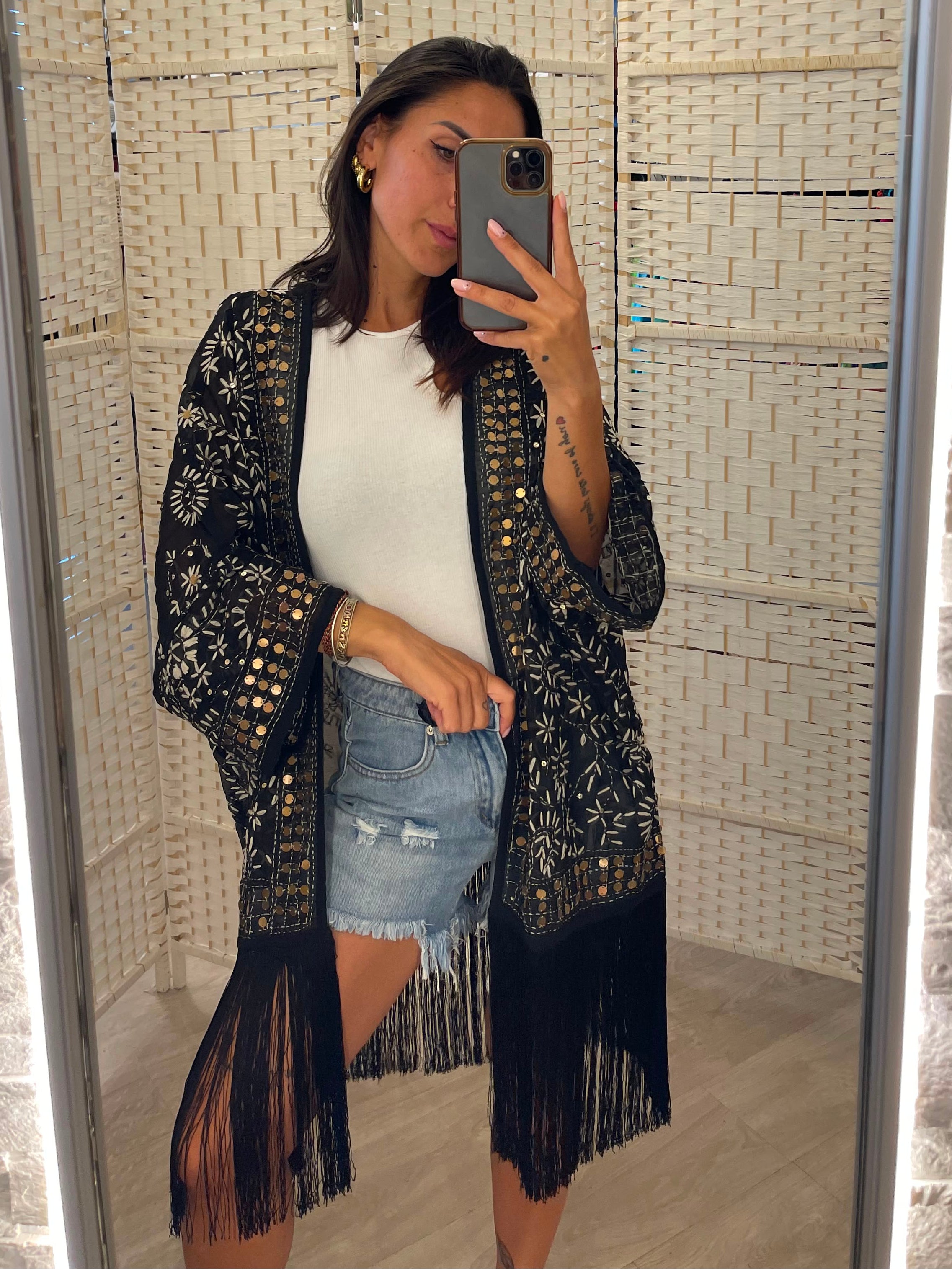 Kimono con frange