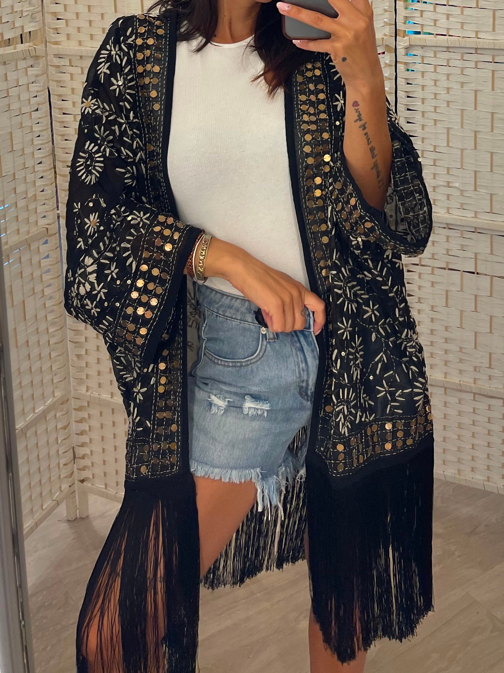 Kimono con frange