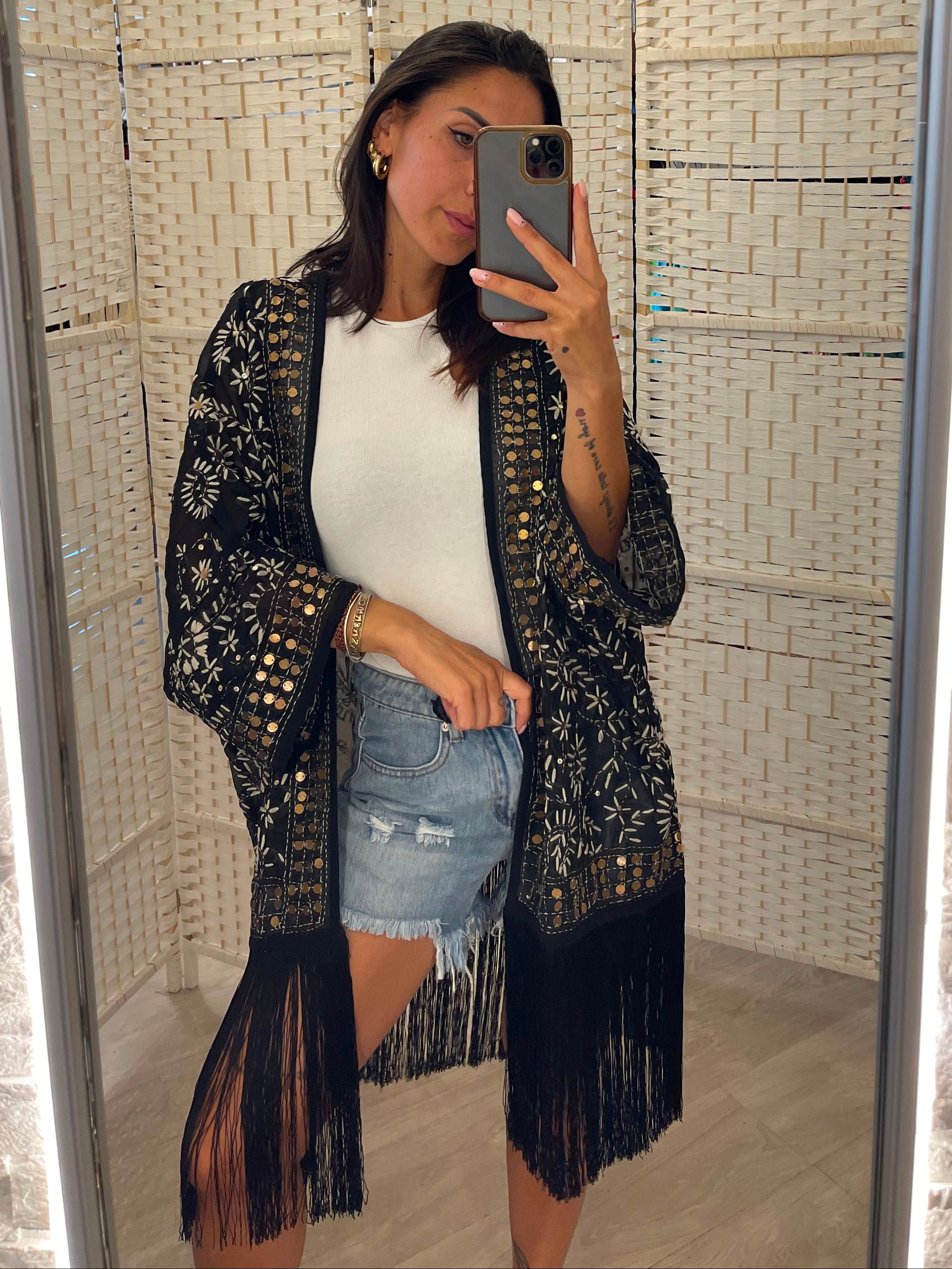 Kimono con frange