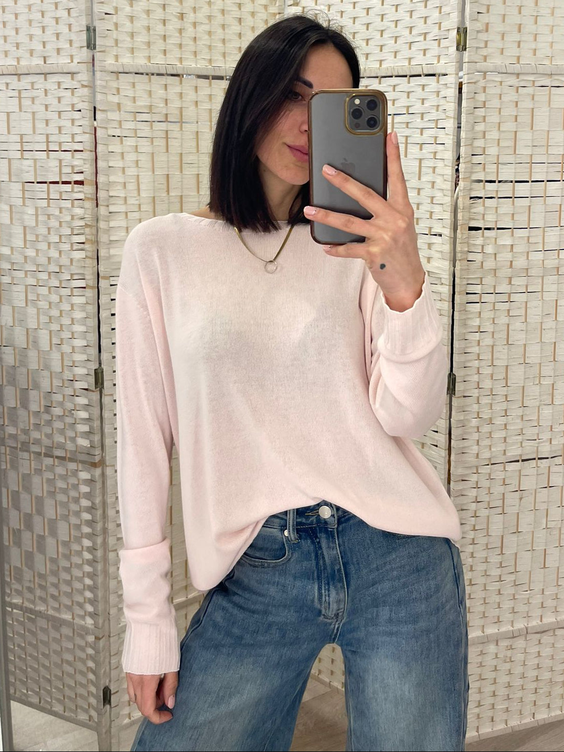 Maglia viscosa rosa Kontatto