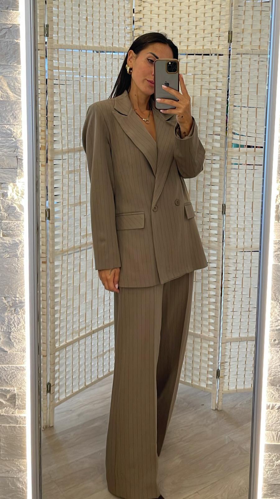 Completo pantalone + giacca gessato Indomina