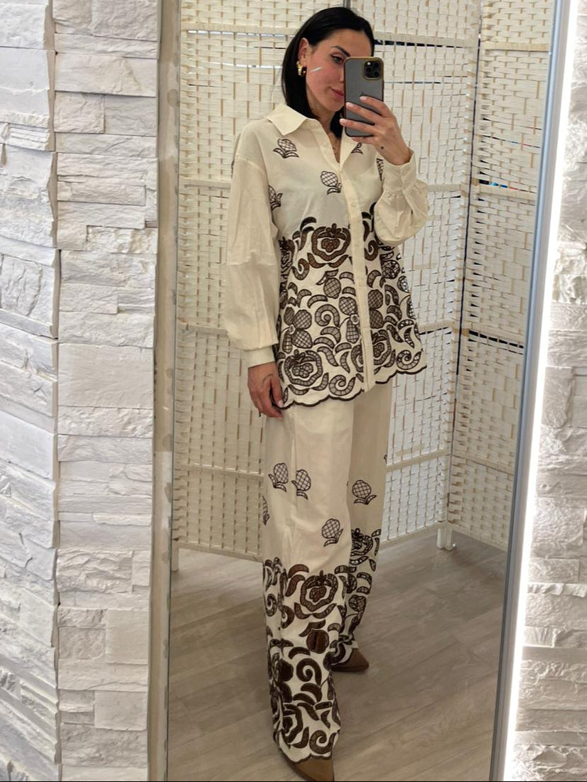 Pantalone ricamato Glamorous