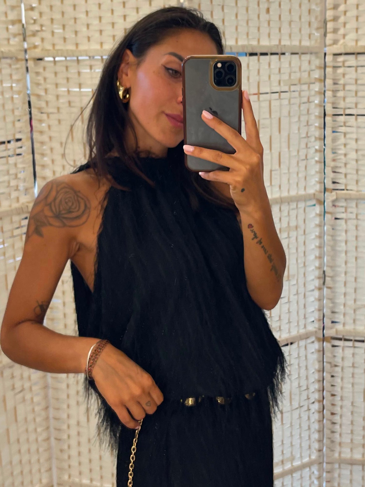 Top crop Lumina bianco o nero
