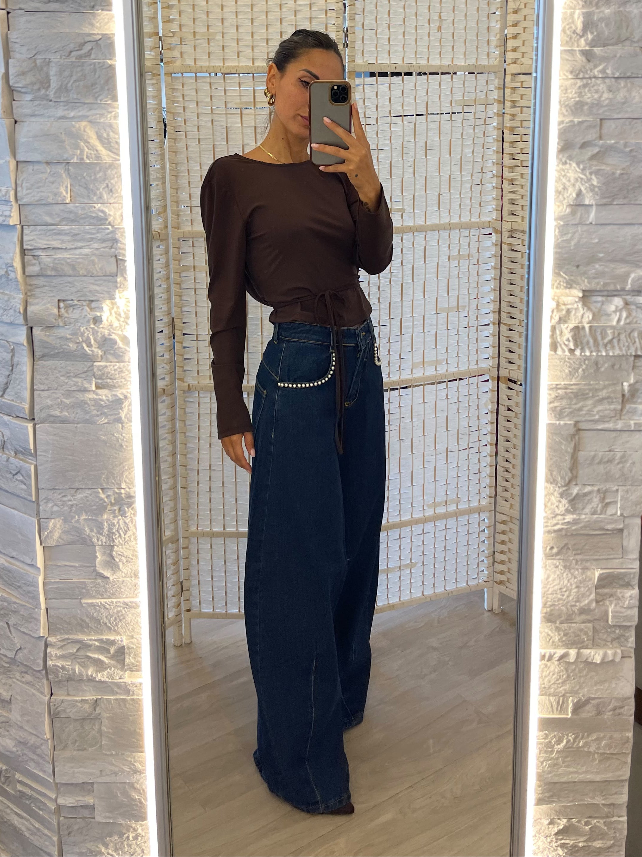 Jeans con perle Amiunì