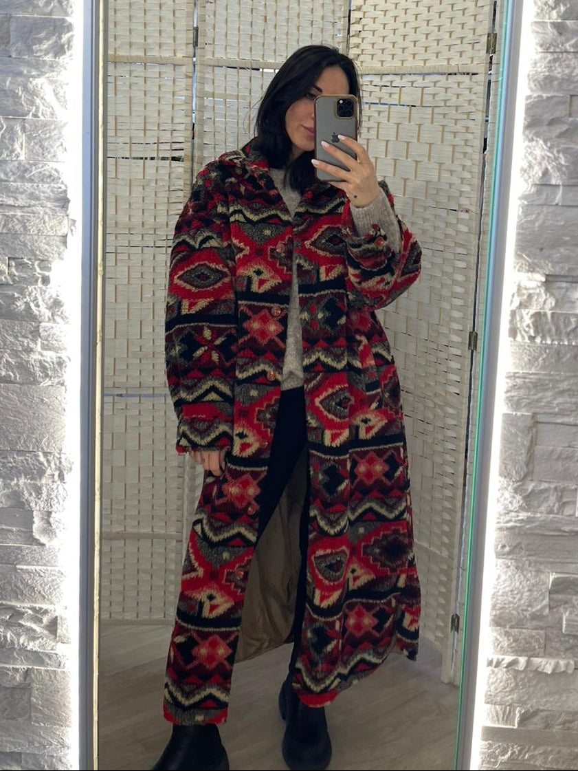 Cappotto colorato effetto pecora Linea VINTAGE