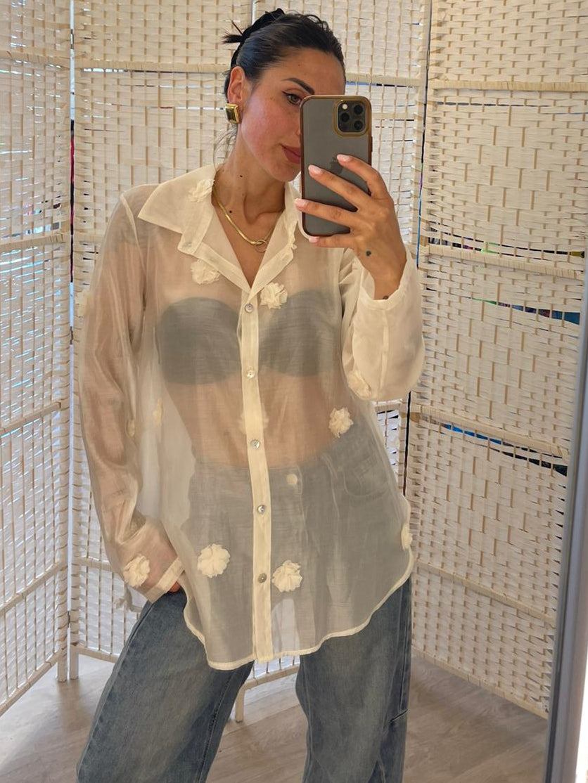 Camicia trasparente burro