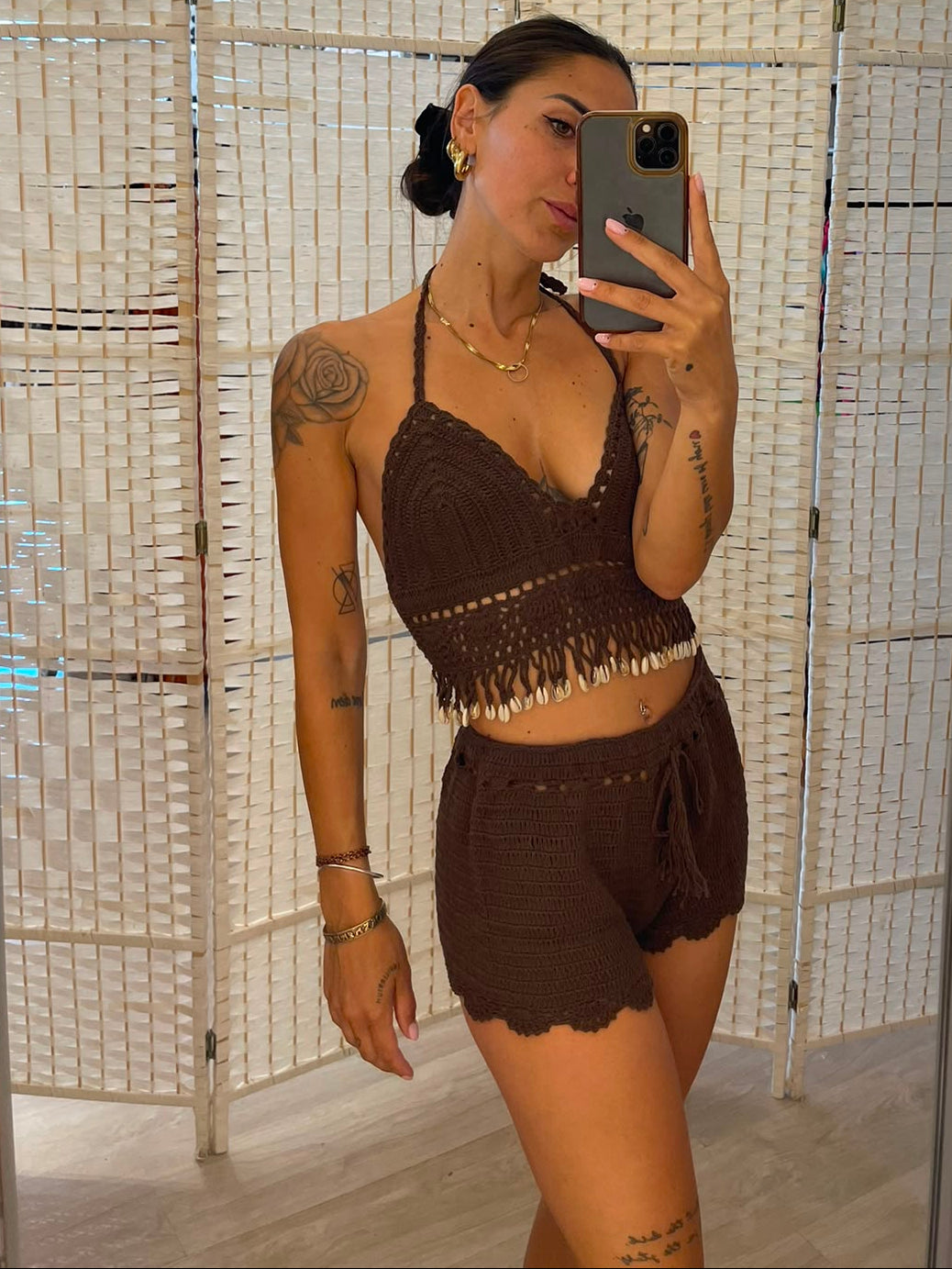 Completo top + shorts moro