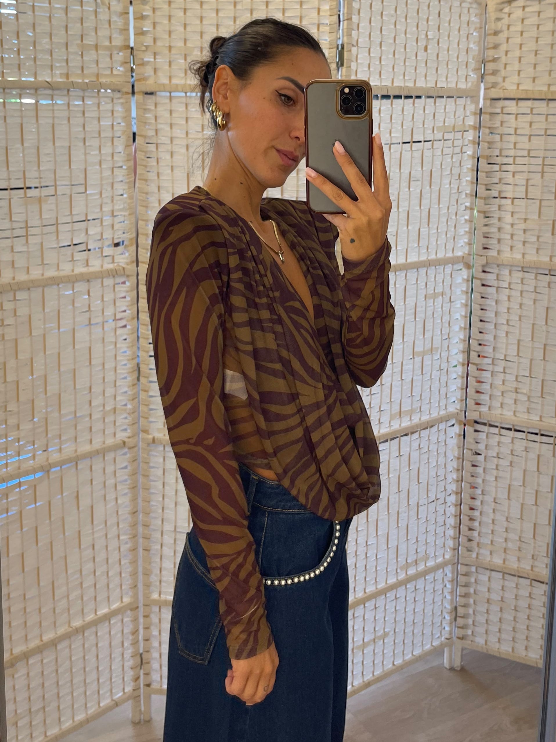 Blusa zebrata Amiuni