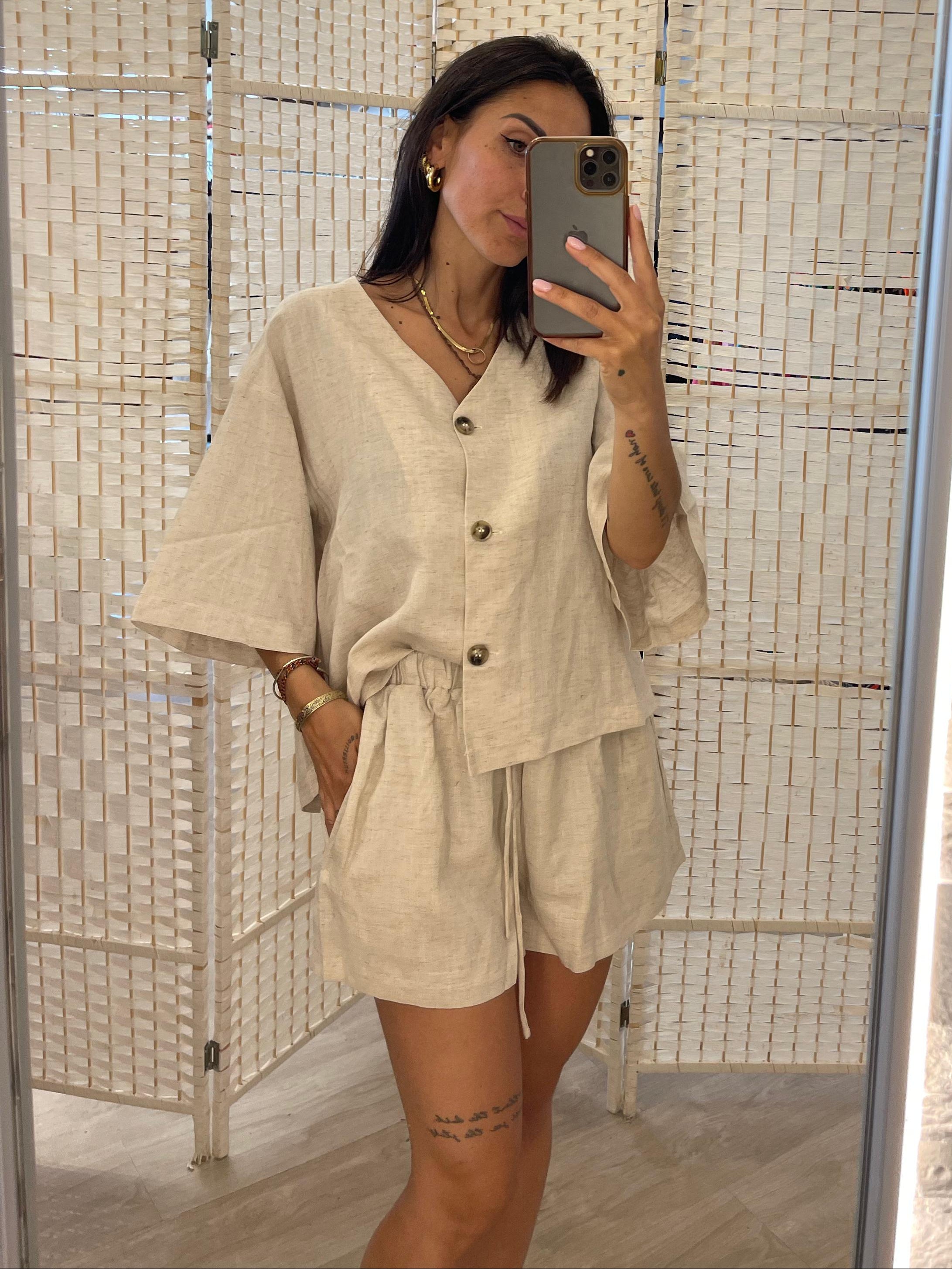 Camicia beige Glamorous