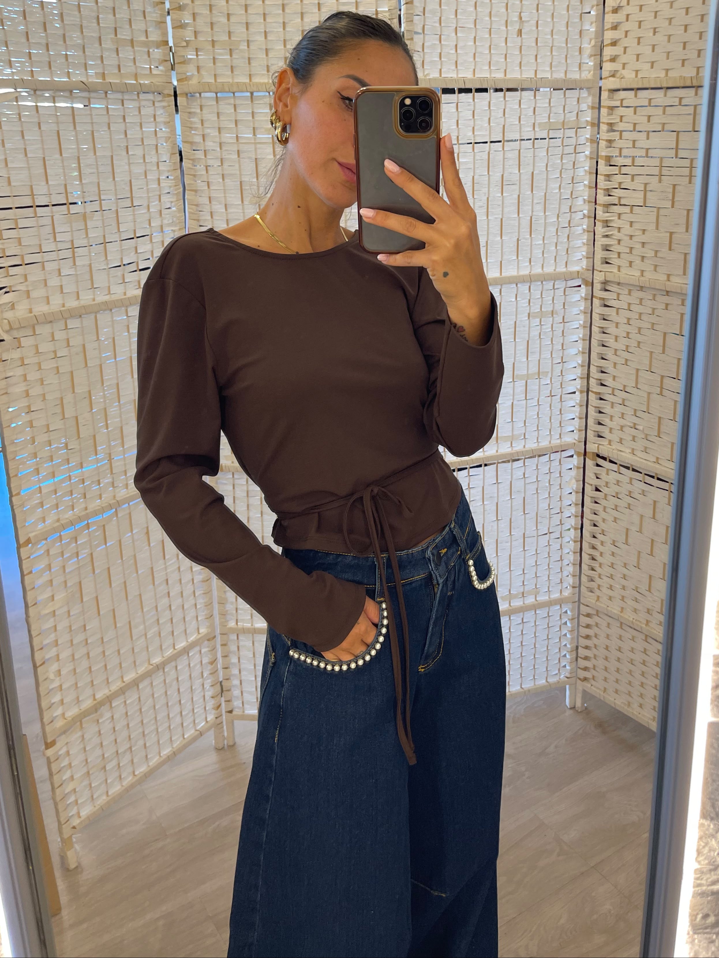 Jeans con perle Amiunì