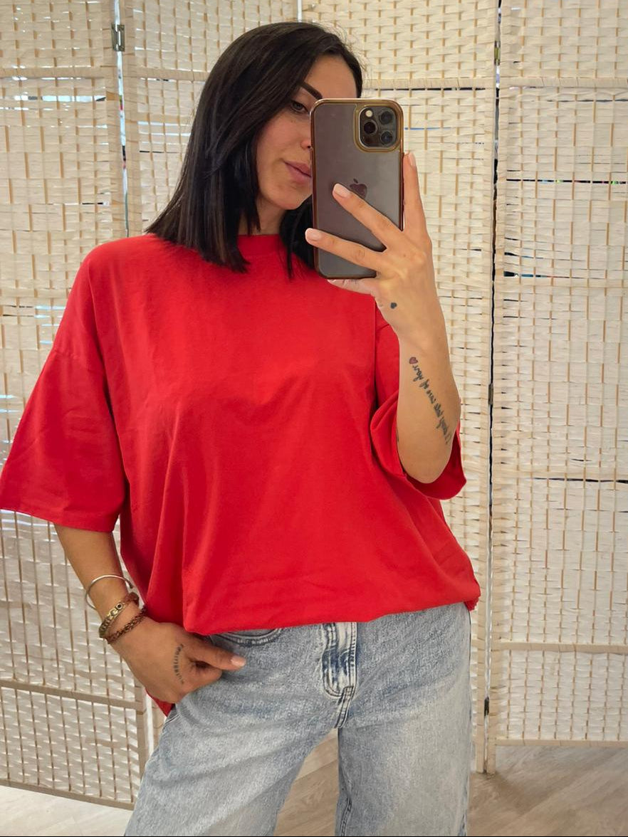 T-shirt cotone Kikisix militare - bianco o rosso