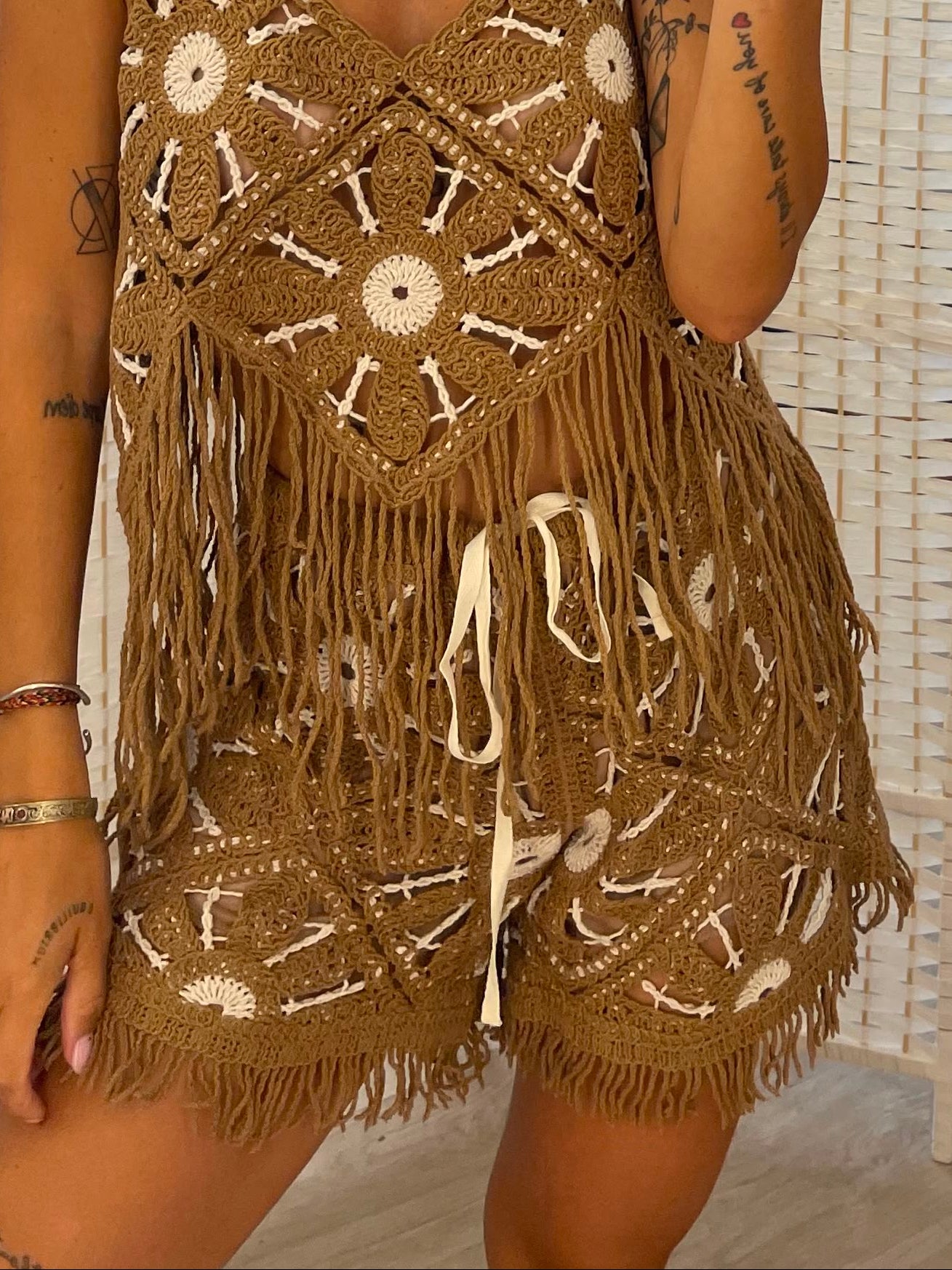 Shorts macramè Kikisix