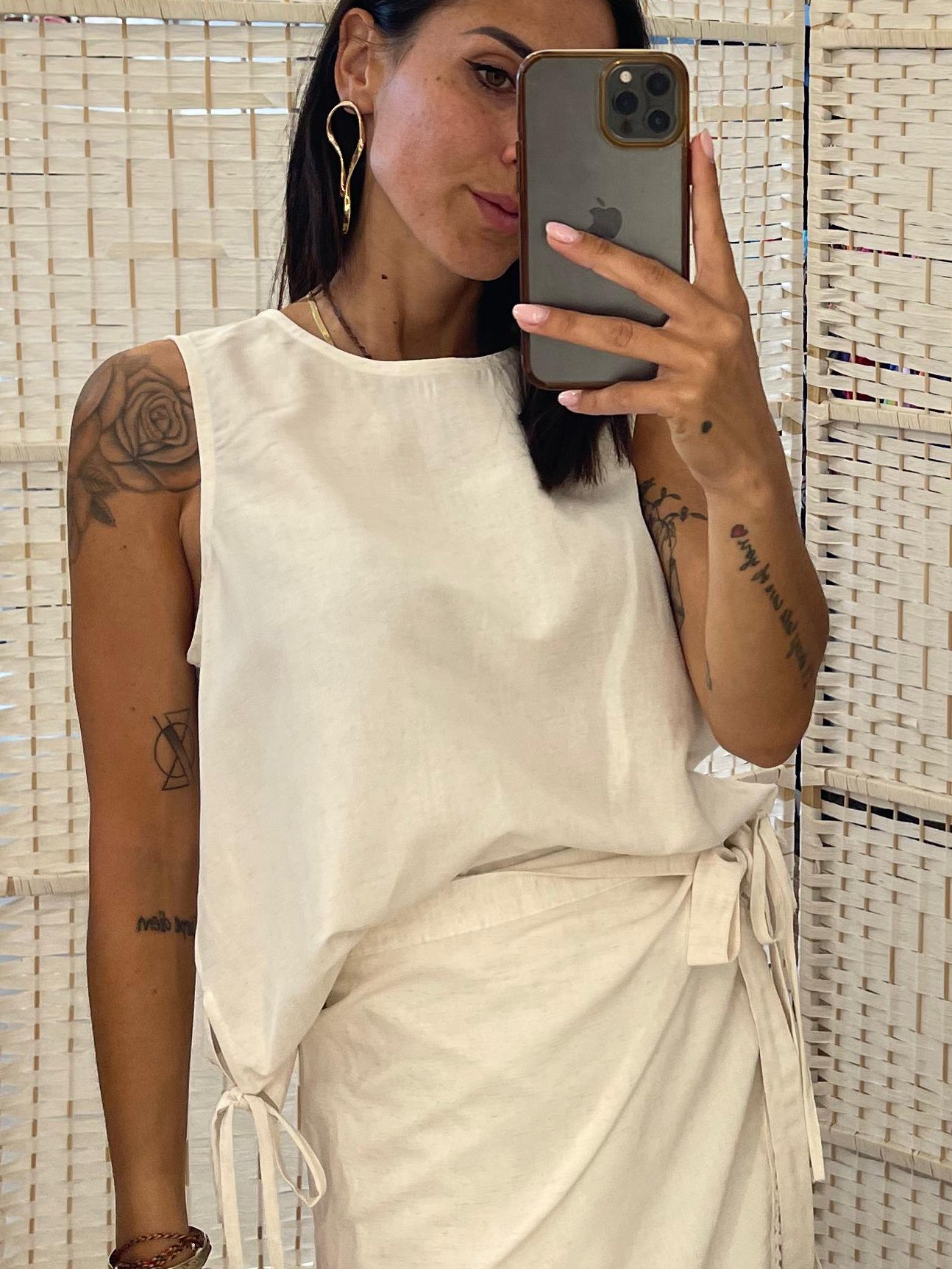 Top Kikisix bianco / moro