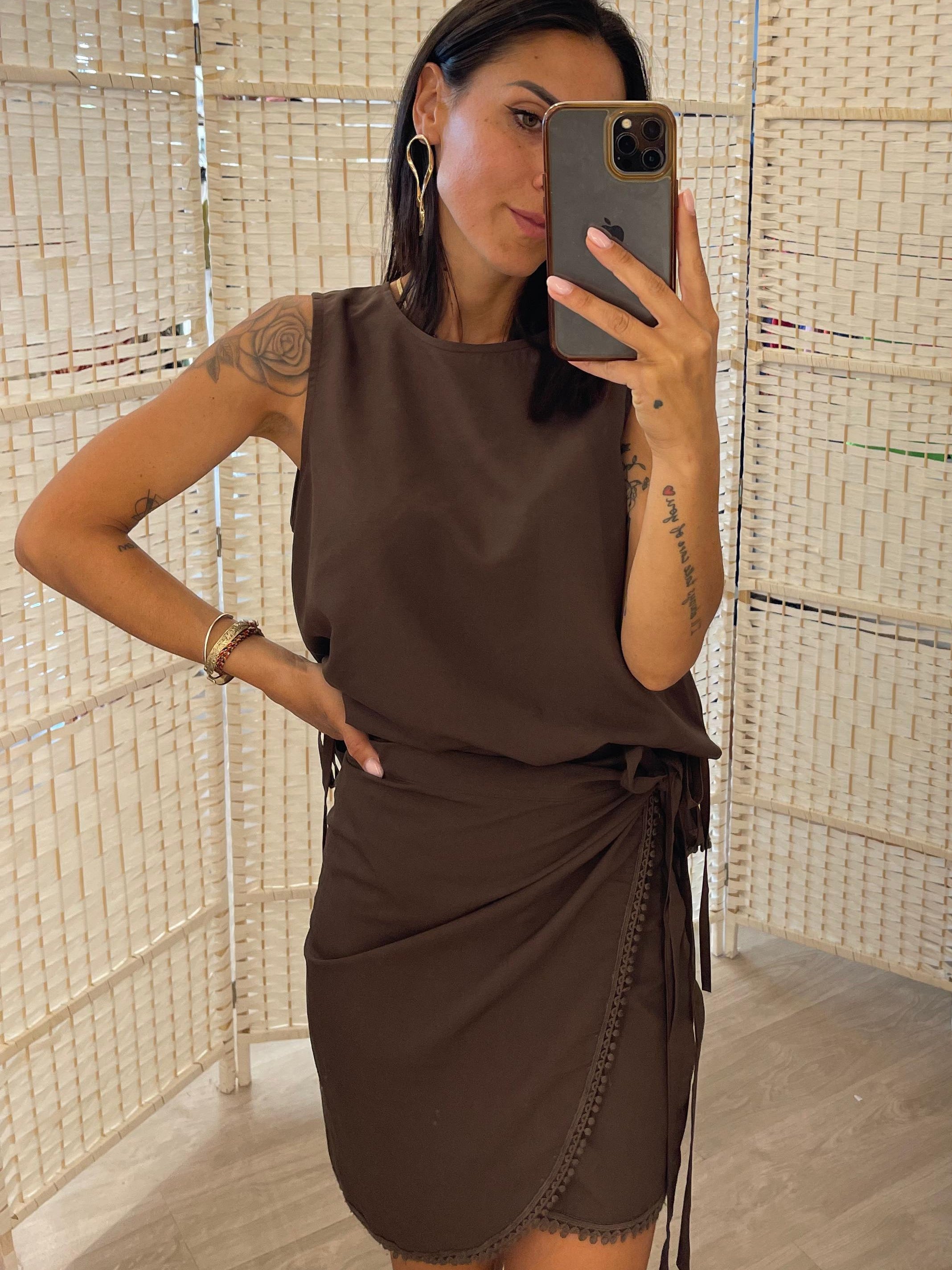 Top Kikisix bianco / moro