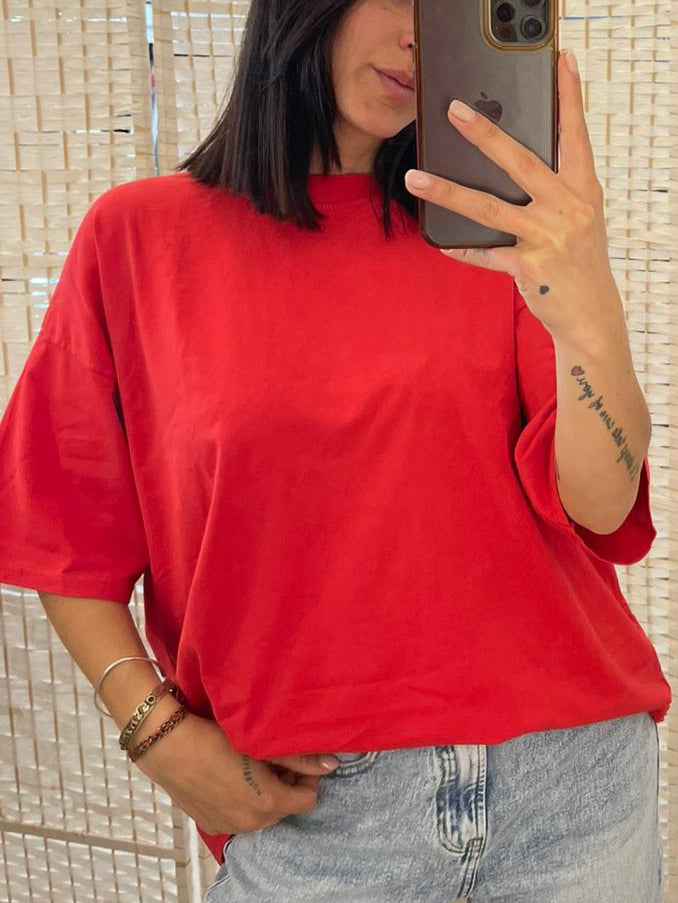 T-shirt cotone Kikisix militare - bianco o rosso